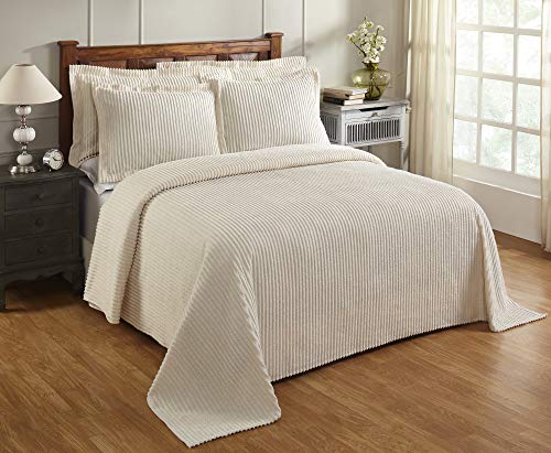 Better Trends BSASPTWIV Tagesdecke, Baumwolle, elfenbeinfarben, Twin Bedspread von Better Trends