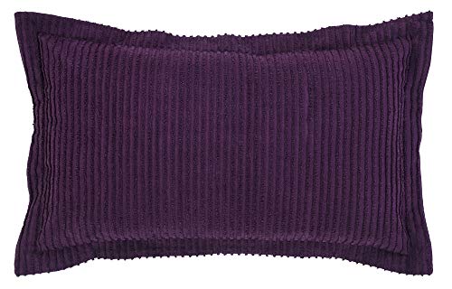 Better Trends Die Jullian-Kollektion ist super weich und leicht im kräftigen Streifen-Design, 100% Baumwolle, getuftet, einzigartig, luxuriös, maschinenwaschbar, trocknergeeignet, King Sham, Pflaume von Better Trends