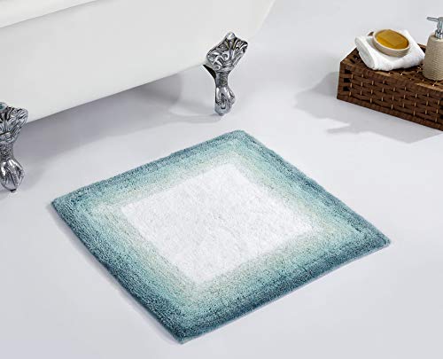 Better Trends Torrent Collection is Ultra Soft, Plush and Absorbent Tufted Bath Mat Rug 100% Baumwolle in leuchtenden Farben, Türkis, 2' x 2' (Square) von Better Trends