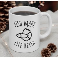 Fischbecher, Betta Fischliebhaber Geschenk, Fisch, Fisch Make Life Betta, Beta Besitzer Geschenke, Liebhaber Geschenk von BetterGiftStore
