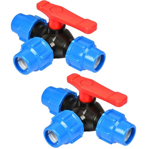 2 Stück 3-Wege PP-Fitting, BetterJonny PE-Fitting Kugelhahn 3 Fach 25mm Rohr Kugelhahn Kunststoff Klemmverbinder 3 Wege Rohrkugelhahn Klemm Ventil Kugelventil Absperrventil für PE Rohr 25mm 2 Stück 3-Wege PP-Fitting, BetterJonny PE-Fitting Kugelhahn 3 Fach 25mm Rohr Kugelhahn Kunststoff Klemmverbinder 3 Wege Rohrkugelhahn Klemm Ventil Kugelventil Absperrventil für PE Rohr 25mm von BetterJonny