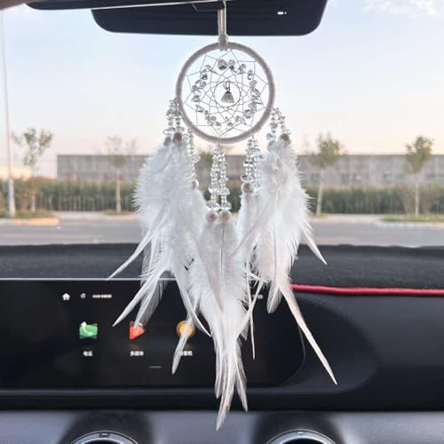 BetterJonny Traumfänger, Dreamcatcher Auto Deko Feder Traumfänger Handgefertigt Dream Catchers im Böhmischen Stil für Auto Wandbehang Wohnkultur Ornamente Handwerk Zimmerdekoration Weiß BetterJonny Traumfänger, Dreamcatcher Auto Deko Feder Traumfänger Handgefertigt Dream Catchers im Böhmischen Stil für Auto Wandbehang Wohnkultur Ornamente Handwerk Zimmerdekoration Weiß von BetterJonny