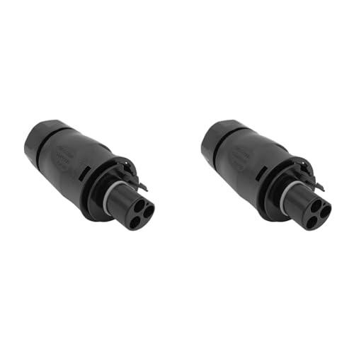 Betteri BC01 Netzanschluss Stecker male Netzstecker AC 3-polig IP67 (Packung mit 2) von Betteri