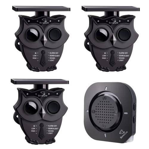 Solar-Wireless-Einfahrts-Alarmsystem: 1/2 Meile, IP65, Outdoor-Bewegungsmelder, 120dB Sirene-Licht-Alarm, Außen/Innen-Überwachung (1R3S) von Betterlink