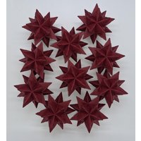 10 Kleine Bascetta-sterne Aus Papier in Dunkelrot 10 Kleine Bascetta-sterne Aus Papier in Dunkelrot von BettinasBastelBude