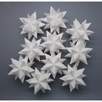 10 Kleine Bascetta-sterne Aus Papier in Naturweiß 10 Kleine Bascetta-sterne Aus Papier in Naturweiß von BettinasBastelBude