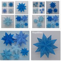 sterne/Bascetta-sterne Aus Papier in Diversen Blautönen Und 6 Verschiedenen Größen sterne/Bascetta-sterne Aus Papier in Diversen Blautönen Und 6 Verschiedenen Größen von BettinasBastelBude