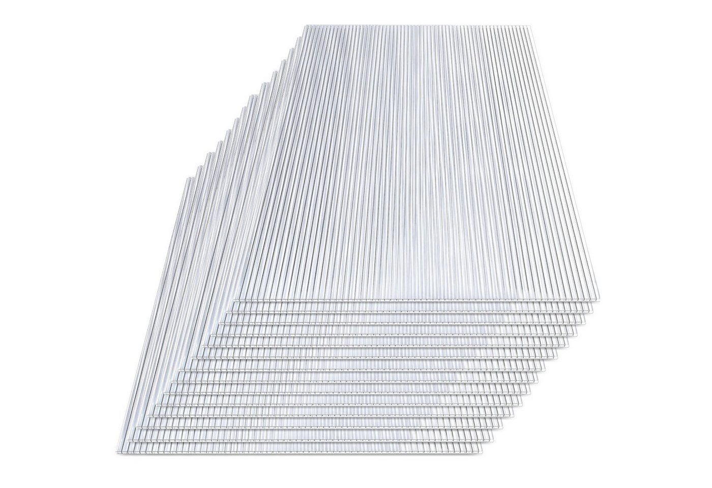 Bettizia Doppelstegplatte Polycarbonat 14x Doppelstegplatten 4mm Gewächshaus Hohlkammerplatten, 4 mm, (14-St) von Bettizia