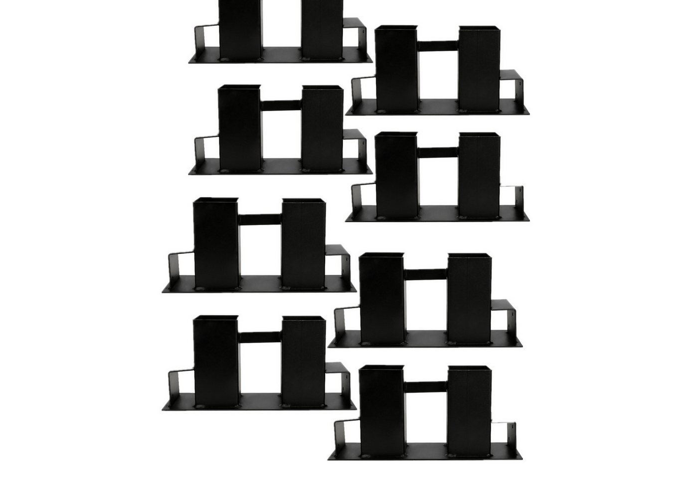 Bettizia Stapelregal 4-12er Stapelhilfe Holzstapelhilfe Brennholz Verzinkt Metall, 8-tlg. von Bettizia