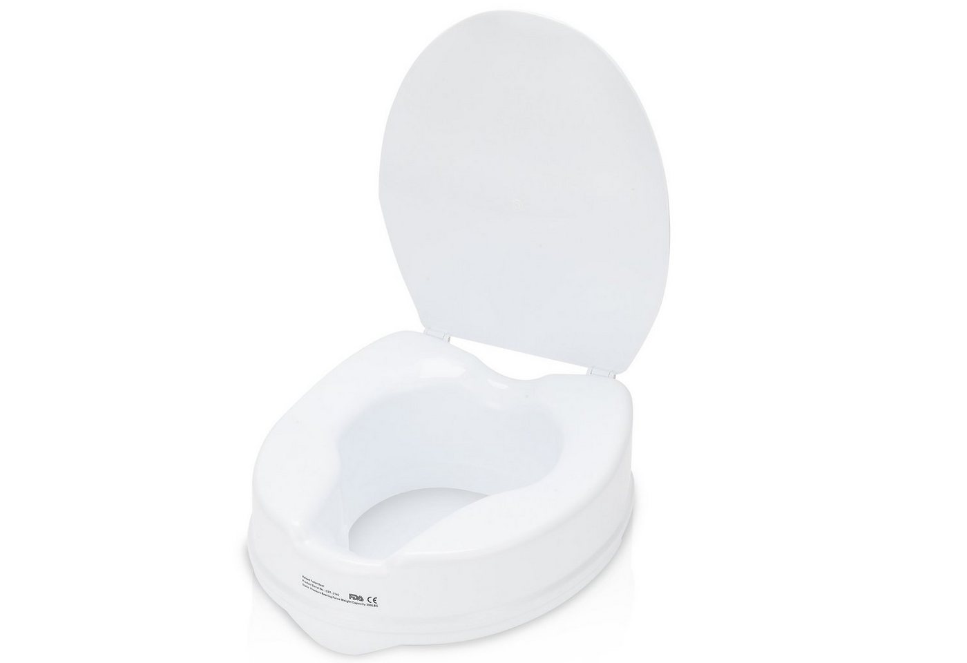 Bettizia Toilettensitzerhöhung Toilettensitzerhöhung mit Deckel 10 cm Toilettenaufsatz bis 150kg, 10 cm von Bettizia