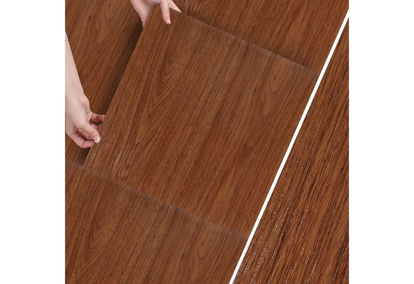 Bettizia Vinylboden Vinylboden,PVC Bodenbelag,Selbstklebende Fliesen,ca.4m²/44 Fliesen, Fußbodenheizung geeignet,schallhemmend von Bettizia