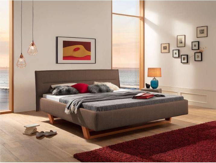 metallfreies Natur Boxspringbett Njola, 200x180cm, Farbvielfalt von Bettkonzept