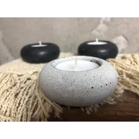 Kerzenhalter Aus Beton | Runder Teelicht von BettonDesign