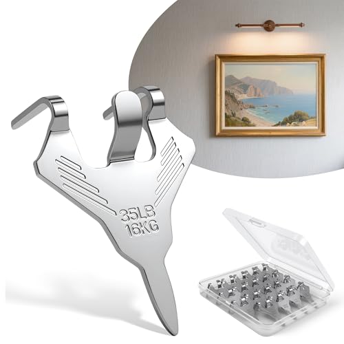 20 Stück Klauen-Trockenbau-Bilderaufhänger für Trockenbau – keine Schäden, robuster Wandaufhänger zum Aufhängen von Kunstbildern, Spiegeln, Fotopostern – Hardware-Kit für Zimmer, Büro, Dekoration von Bettoor