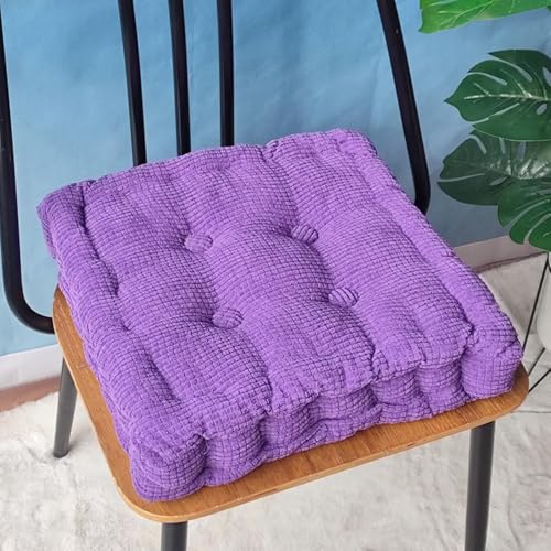 Sitzkissen Outdoor, 2er Set Stuhlkissen 45x45cm, Dicke Bodenkissen, Sitzpolster Outdoor für Bank und Gartenstuhl(Quadrat,Violett,45 x 45 cm) von Bettschlange