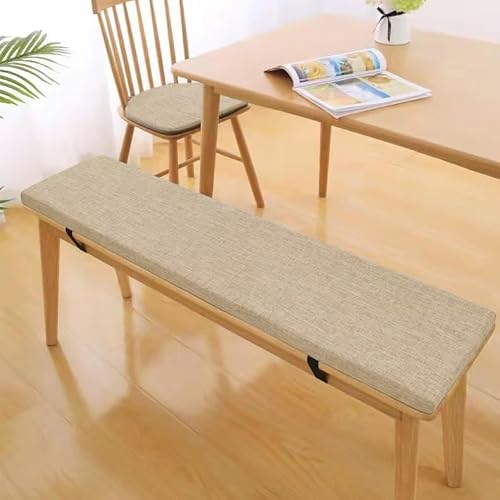 3CM Dicke Sitzauflage Sitzkissen Bank, Bankauflage Bankkissen, Waschbare Stuhlkissen Bankpolster, Gartenbank Auflage Outdoor, Sitzkissen Groß für Stuhl Boden Bürostuhl,Beige, 50x50x3cm von Bettschlange