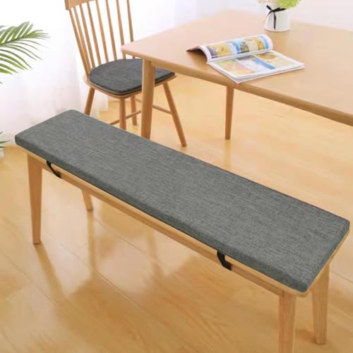 3CM Dicke Sitzauflage Sitzkissen Bank, Bankauflage Bankkissen, Waschbare Stuhlkissen Bankpolster, Gartenbank Auflage Outdoor, Sitzkissen Groß für Stuhl Boden Bürostuhl,Dunkelgrau, 140x40x3cm von Bettschlange