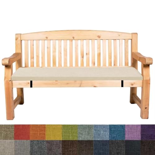 3CM Dicke Sitzauflage Sitzkissen Bank, Bankauflage Bankkissen, Waschbare Stuhlkissen Bankpolster, Gartenbank Auflage Outdoor, Sitzkissen Groß für Stuhl Boden Bürostuhl,Hellbeige, 100x40x3cm von Bettschlange