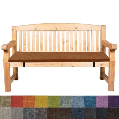 3CM Dicke Sitzauflage Sitzkissen Bank, Bankauflage Bankkissen, Waschbare Stuhlkissen Bankpolster, Gartenbank Auflage Outdoor, Sitzkissen Groß für Stuhl Boden Bürostuhl,Kaffee, 120x40x3cm von Bettschlange