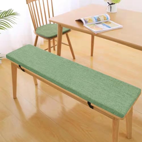 3CM Dicke Sitzauflage Sitzkissen Bank, Bankauflage Bankkissen, Waschbare Stuhlkissen Bankpolster, Gartenbank Auflage Outdoor, Sitzkissen Groß für Stuhl Boden Bürostuhl,Onyxgrün, 120x30x3cm von Bettschlange
