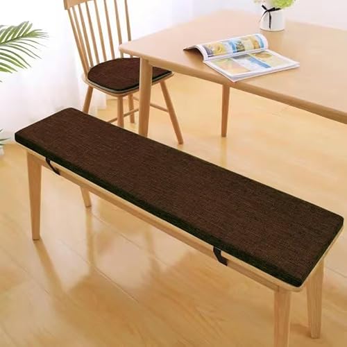 5CM Dickes Sitzkissen, Bankauflage Bankkissen, Bequeme Waschbare Sitzauflage Sitzkissen Bank, Gartenbank Auflage Outdoor, Sitzkissen Groß für Stuhl Boden Bürostuhl Schule,Kaffee dunkel, 150x40x5cm von Bettschlange