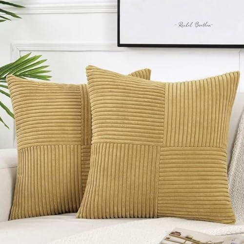Bettschlange Kissenbezug 30 x 50 cm, 2er Set Kordsamt Kissenbezüge, Kissenhülle Dekokissenbezug Zierkissenbezug Dekokissen Sofakissen für Sofa Schlafzimmer Wohnzimmer Balkon Sessel,Ingwergelb Bettschlange Kissenbezug 30 x 50 cm, 2er Set Kordsamt Kissenbezüge, Kissenhülle Dekokissenbezug Zierkissenbezug Dekokissen Sofakissen für Sofa Schlafzimmer Wohnzimmer Balkon Sessel,Ingwergelb von Bettschlange