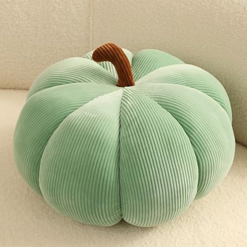 Bettschlange Kürbis Kissen, 3D Kürbis Deko, Halloween Plüsch Kürbis Kissen Gemütliche Herbst Gefüllte Zierkissen für Erntedankfest Weihnachten Schlafzimmer, Stuffed Plush, Grün, 35cm Bettschlange Kürbis Kissen, 3D Kürbis Deko, Halloween Plüsch Kürbis Kissen Gemütliche Herbst Gefüllte Zierkissen für Erntedankfest Weihnachten Schlafzimmer, Stuffed Plush, Grün, 35cm von Bettschlange