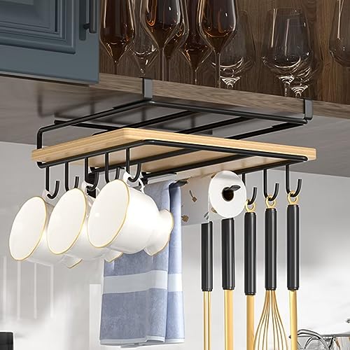 Bettschlange Schneidebrett Regal, Schneidebrett Ständer, Topfdeckelhalter, Ohne Bohren Küchenorganizer, Edelstahl Hängeregal Schrankregal Organizer mit Haken, Schwarz Bettschlange Schneidebrett Regal, Schneidebrett Ständer, Topfdeckelhalter, Ohne Bohren Küchenorganizer, Edelstahl Hängeregal Schrankregal Organizer mit Haken, Schwarz von Bettschlange