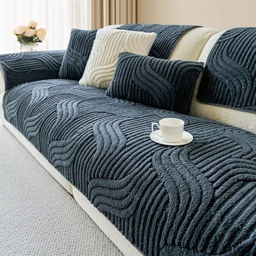 Couch Überzug,Sofa Überzug,Sofa-Schutzhülle mit Rutschfester Unterlage,Neue Universelle rutschfeste Solide Strukturierte Sofabezug für Wohnzimmer,H-Dunkelgrau,90x70cm Couch Überzug,Sofa Überzug,Sofa-Schutzhülle mit Rutschfester Unterlage,Neue Universelle rutschfeste Solide Strukturierte Sofabezug für Wohnzimmer,H-Dunkelgrau,90x70cm von Bettschlange