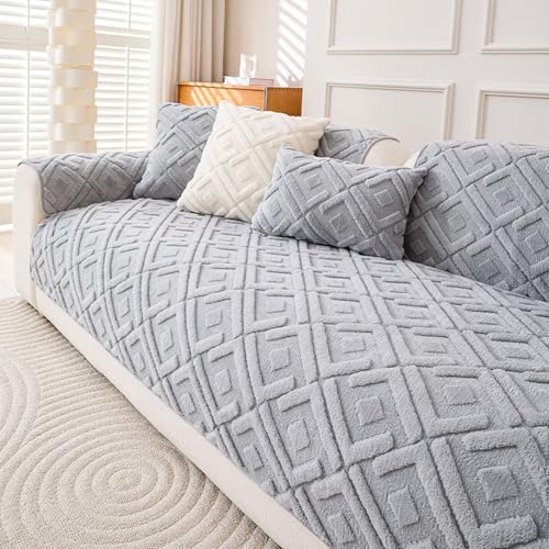 Couch Überzug,Sofa Überzug,Sofa-Schutzhülle mit Rutschfester Unterlage,Neue Universelle rutschfeste Solide Strukturierte Sofabezug für Wohnzimmer,Hellgrau,90x240cm Couch Überzug,Sofa Überzug,Sofa-Schutzhülle mit Rutschfester Unterlage,Neue Universelle rutschfeste Solide Strukturierte Sofabezug für Wohnzimmer,Hellgrau,90x240cm von Bettschlange