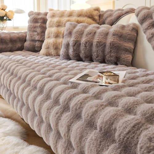 Samt Sofabezug 1 2 3 4 Sitzer, rutschfeste Sofa Überwurfdecke, L Form Sofaschutz Couchbezug Ecksofa Sofaschoner, Pets Dog Couch Bezug, Schonbezug Sofa Abdeckung von Bettschlange