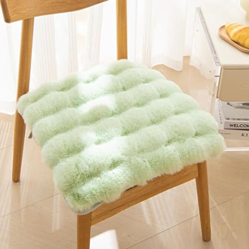 Sitzkissen, 4er Set Stuhlkissen 40x40cm mit Bändern, Plüsch Komfort Sitzpolster Büro Lazy Warm Stuhlauflage, Auflagen für Stühle für Kleine Stühle Zuhause, Küche, Büro,Grün von Bettschlange