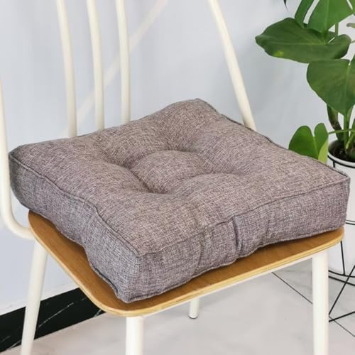 Sitzkissen Stuhlkissen 40x40x9cm für Indoor und Outdoor aus Baumwolle Dicke Polsterung Steppkissen/Bodenkissen, Stuhl Sitzpolster Passt für Haus, Garten, Büro und Autositze,Grau Sitzkissen Stuhlkissen 40x40x9cm für Indoor und Outdoor aus Baumwolle Dicke Polsterung Steppkissen/Bodenkissen, Stuhl Sitzpolster Passt für Haus, Garten, Büro und Autositze,Grau von Bettschlange