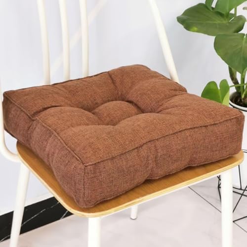 Sitzkissen Stuhlkissen 40x40x9cm für Indoor und Outdoor aus Baumwolle Dicke Polsterung Steppkissen/Bodenkissen, Stuhl Sitzpolster Passt für Haus, Garten, Büro und Autositze,Kaffee Sitzkissen Stuhlkissen 40x40x9cm für Indoor und Outdoor aus Baumwolle Dicke Polsterung Steppkissen/Bodenkissen, Stuhl Sitzpolster Passt für Haus, Garten, Büro und Autositze,Kaffee von Bettschlange