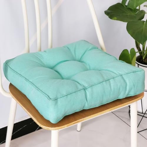 Sitzkissen Stuhlkissen 40x40x9cm für Indoor und Outdoor aus Baumwolle Dicke Polsterung Steppkissen/Bodenkissen, Stuhl Sitzpolster Passt für Haus, Garten, Büro und Autositze,Seeblau Sitzkissen Stuhlkissen 40x40x9cm für Indoor und Outdoor aus Baumwolle Dicke Polsterung Steppkissen/Bodenkissen, Stuhl Sitzpolster Passt für Haus, Garten, Büro und Autositze,Seeblau von Bettschlange