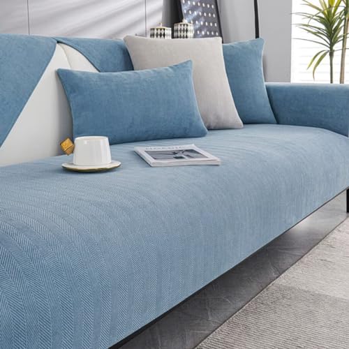 Sofabezug Ecksofa L-Form 1/2/3/4sitzer, Sofaschutz Sofaschoner, Sofaschutzdecken rutschfest, Pets Dog Couch Überzug Sofa Überwurf(Blau,70x180cm) von Bettschlange