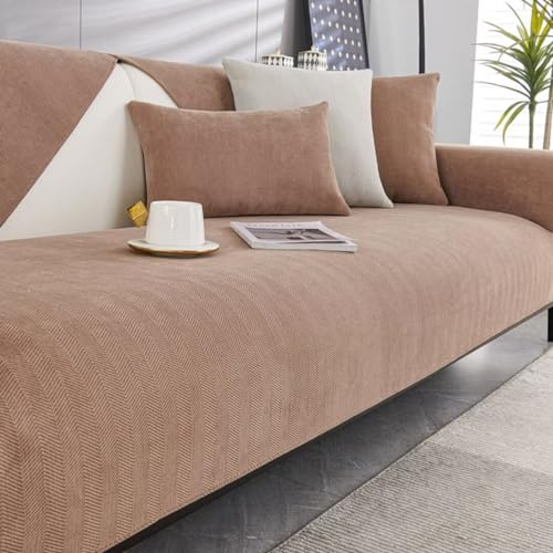 Sofabezug Ecksofa L-Form 1/2/3/4sitzer, Sofaschutz Sofaschoner, Sofaschutzdecken rutschfest, Pets Dog Couch Überzug Sofa Überwurf(Kaffe,70x120cm) von Bettschlange