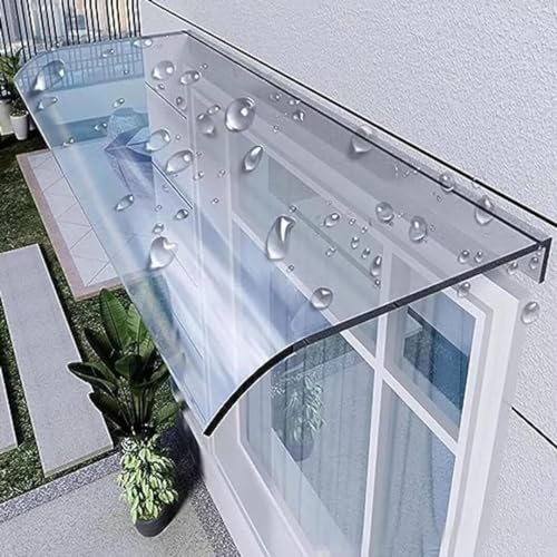 Vordach für Haustür, Vordach Polycarbonat, Überdachung Haustür, Transparent Pultvordach für DraußEn Terrasse,Balkon,Garten,Kellertreppe,Hauseingang,40x100cm von Bettschlange