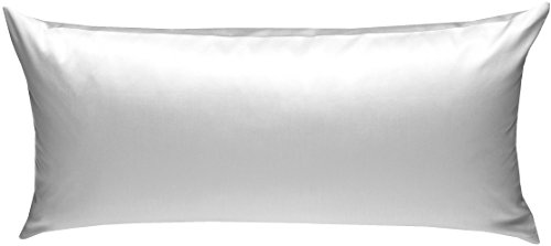 Bettwaesche-mit-Stil Hotelbettwäsche Garnitur Lia Linon/Renforcé 100% Baumwolle weiß Uni einfarbig mit Reißverschluss (40 cm x 80 cm Kissen) von Bettwaesche-mit-Stil