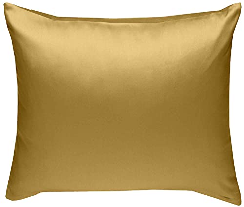 Bettwaesche-mit-Stil Mako Interlock Jersey Bettwäsche Kissen Uni/enfarbig 100% Baumwolle 80x80, Gold von Bettwaesche-mit-Stil