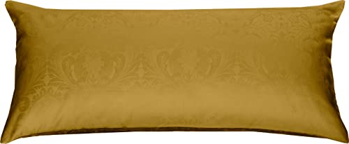 Bettwaesche-mit-Stil Mako Satin Damast Bettwäsche Ornament Kissen 100% Baumwolle 40x80, Gold von Bettwaesche-mit-Stil