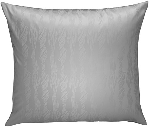 Bettwaesche-mit-Stil Mako Satin Damast Kissenbezug Waves Grau (40 cm x 40 cm) von Bettwaesche-mit-Stil
