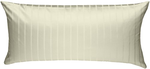 Bettwaesche-mit-Stil Mako Satin Damast Streifen Bettwäsche Garnitur Lima gestreift mit Reißverschluss (Natur, 40 x 80 Kissenbezug) von Bettwaesche-mit-Stil