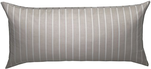 Bettwaesche-mit-Stil Mako Satin Damast Streifen Wendebettwäsche (kiesel - braun, Kissen 40cm x 80cm) von Bettwaesche-mit-Stil