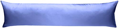 Bettwaesche-mit-Stil Mako-Satin Seitenschläferkissen Bezug aus 100% Baumwolle (Baumwollsatin) Uni/einfarbig (40 cm x 145 cm, Hellblau) von Bettwaesche-mit-Stil