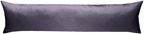 Bettwaesche-mit-Stil Mako-Satin Seitenschläferkissen Bezug aus 100% Baumwolle (Baumwollsatin) Uni/einfarbig (40 cm x 145 cm, Lila) von Bettwaesche-mit-Stil