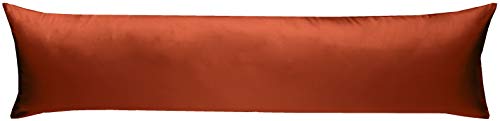 Bettwaesche-mit-Stil Mako-Satin Seitenschläferkissen Bezug aus 100% Baumwolle (Baumwollsatin) Uni/einfarbig (40 cm x 145 cm, Orange) viele Farben & Größen von Bettwaesche-mit-Stil