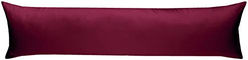 Bettwaesche-mit-Stil Mako-Satin Seitenschläferkissen Bezug aus 100% Baumwolle (Baumwollsatin) viele Farben & Größen Uni/einfarbig (40 cm x 145 cm, Pink) viele Farben & Größen von Bettwaesche-mit-Stil