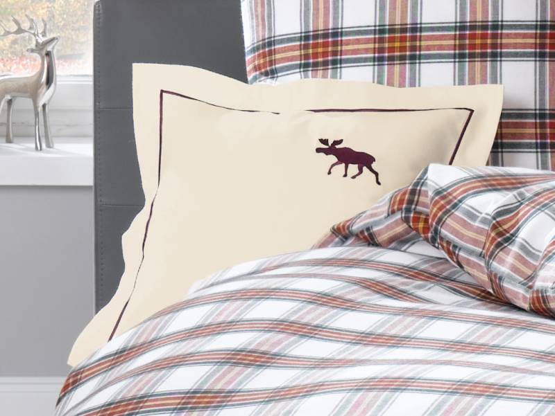 Flanell Elch Kissen beige 40x80 von Bettwaesche-mit-Stil