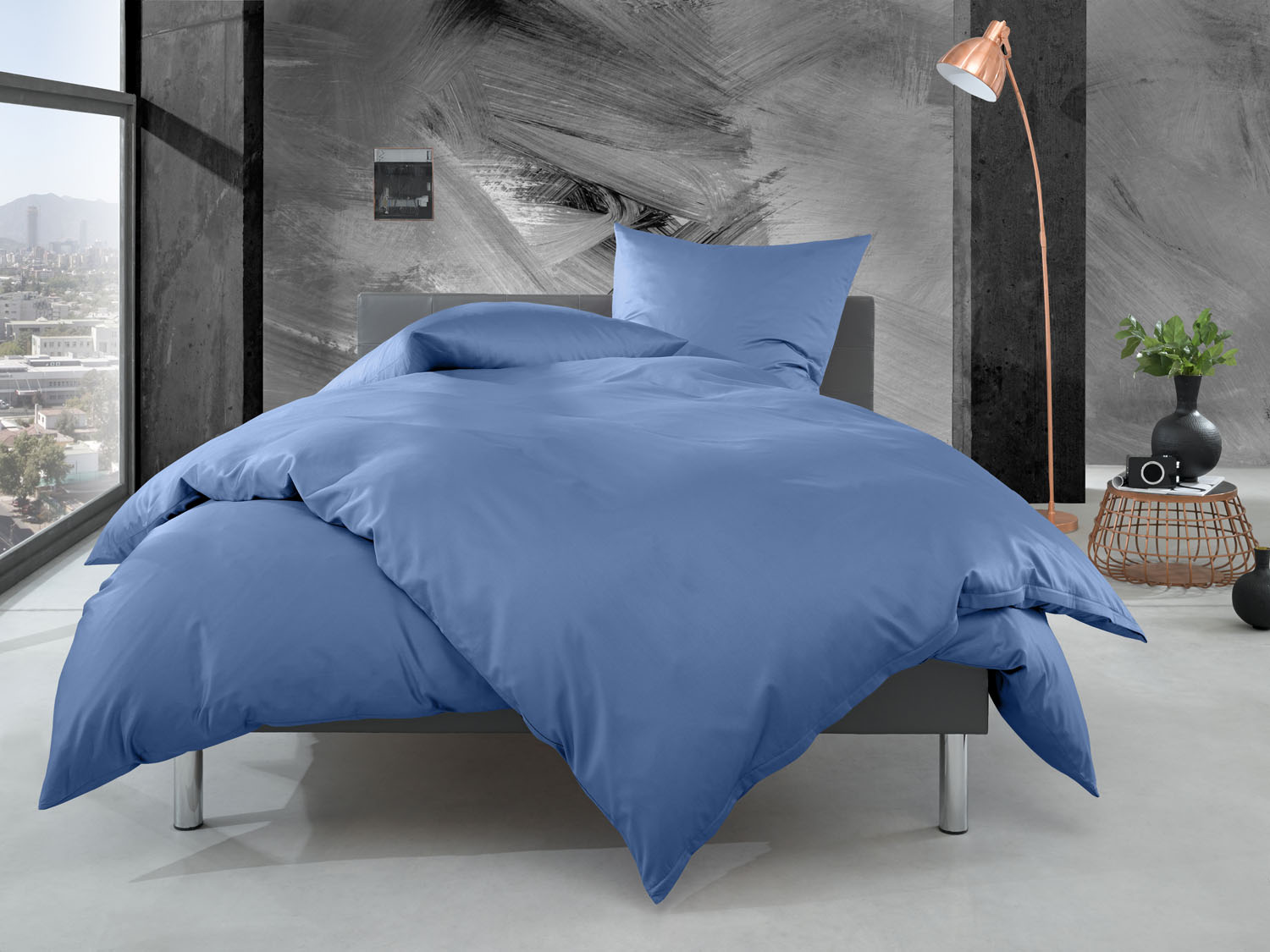 Mako Perkal Sommer Bettwäsche uni Hellblau 155x200cm kühles Hautgefühl 100% Baumwolle einfarbig Reißverschluss Mako Perkal Sommer Bettwäsche uni Hellblau 155x200cm kühles Hautgefühl 100% Baumwolle einfarbig Reißverschluss von Bettwaesche-mit-Stil
